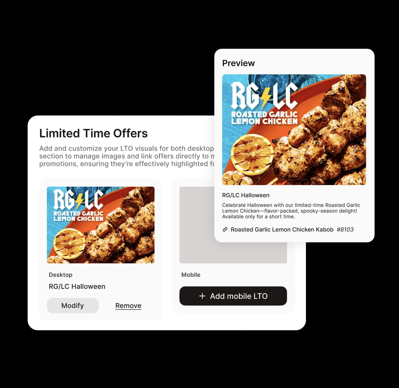 LTO and promotion campaigns dashboard visual